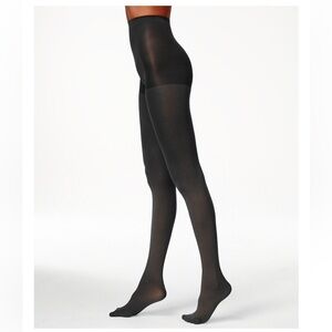 NEW!! HUE Women's Super Opaque Control Top Tights in Black